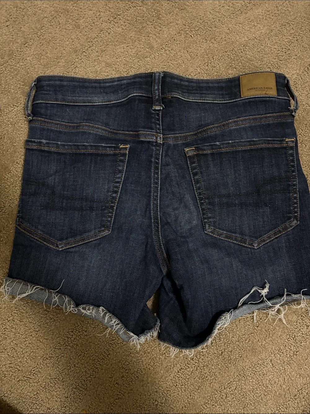 American Eagle Outfitters Dark Blue Stretch Denim Shorts size 6 - Picture 4 of 4
